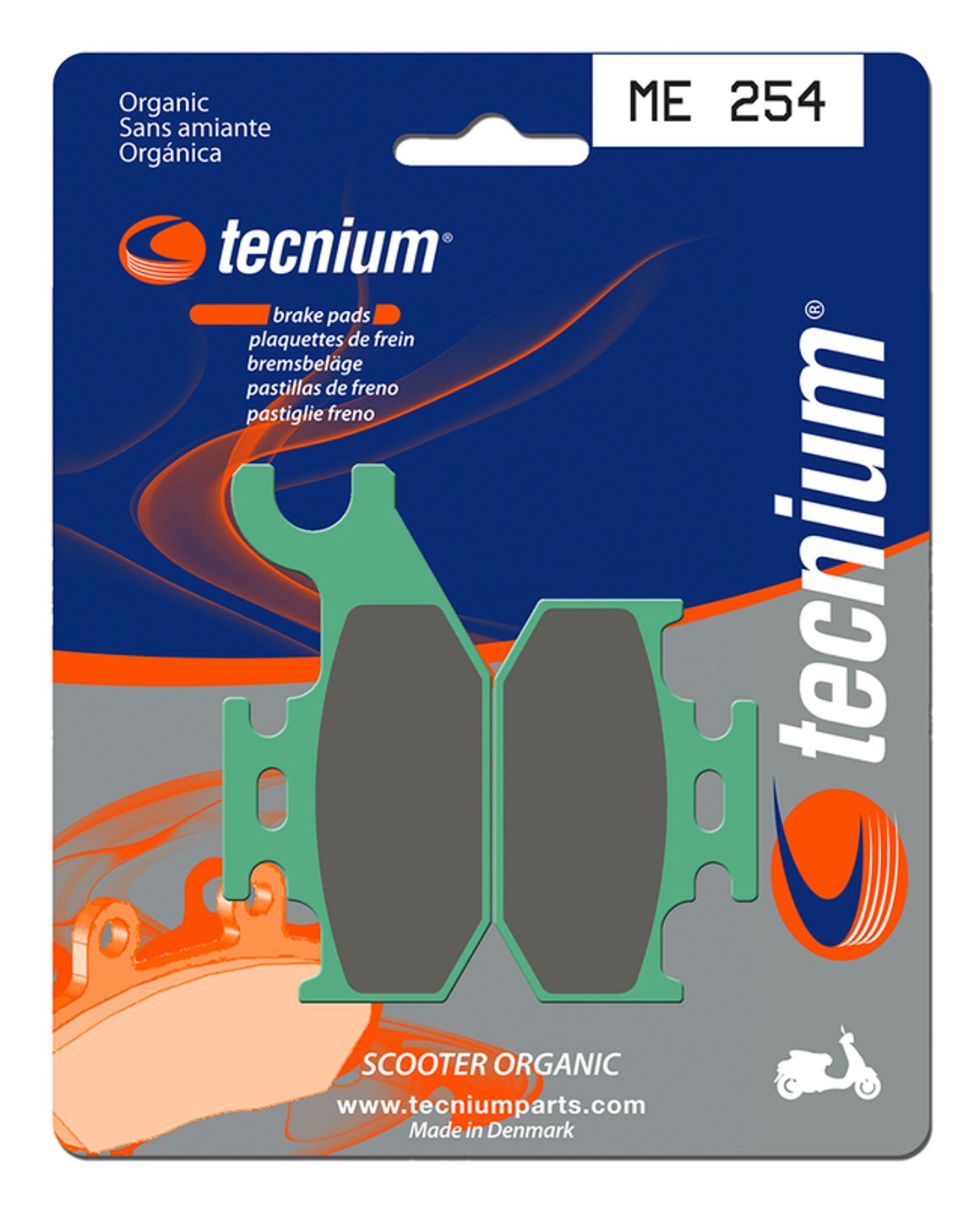 Plaquettes arrière Tecnium ME254 Suzuki Burgman 125/200 Sixteen 150 scooter