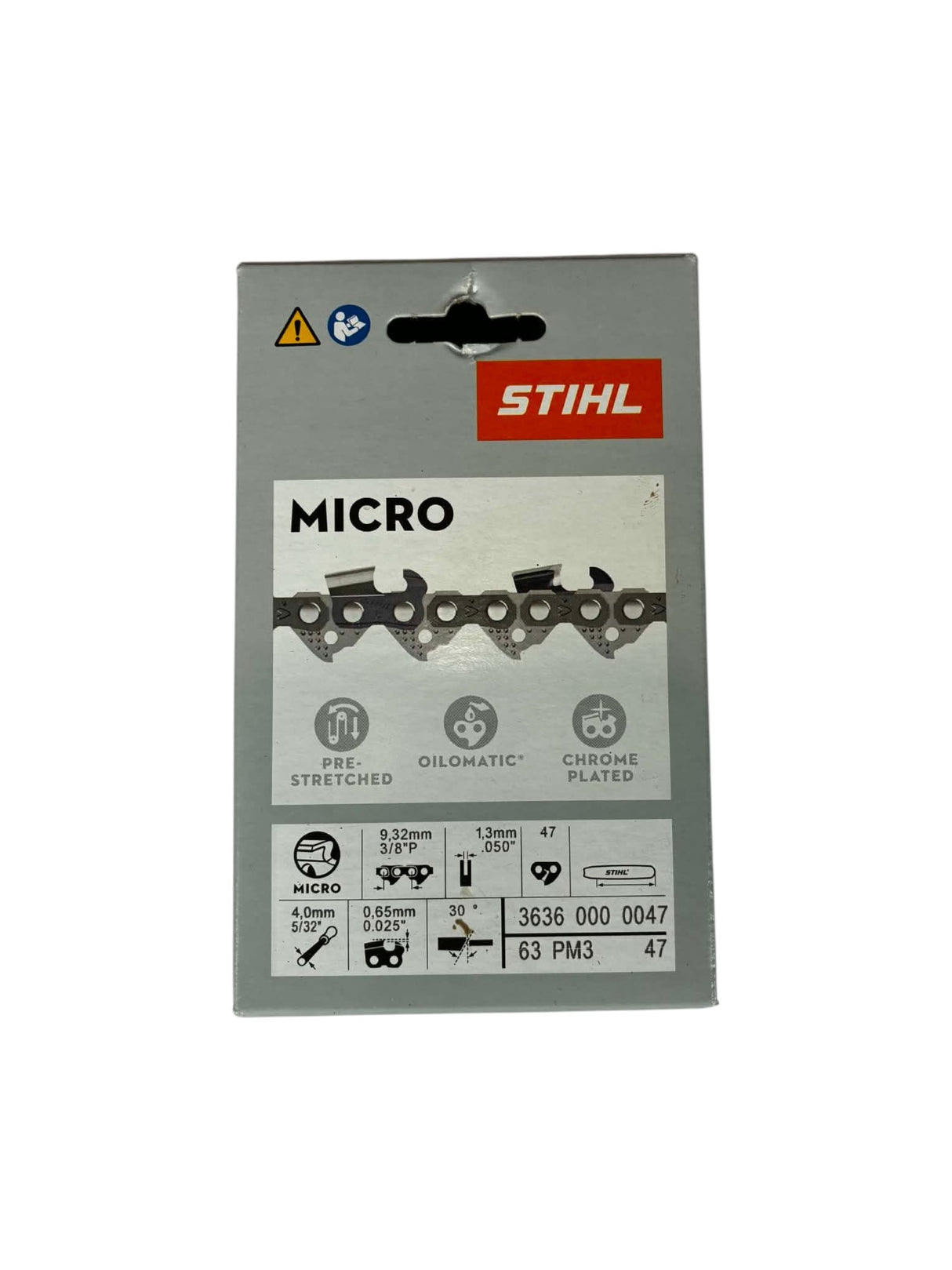 Chaîne STIHL Picco Micro 3 PM3 3/8" P 1,3 mm 47 maillons 36360000047