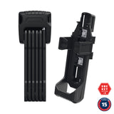 Antivol Pliable ABUS Bordo Granit XPlus 6500/85 ST Noir Niveau de Sécurité 15 avec Sacoche
