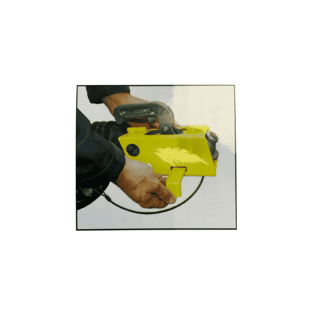 Antivol remorque universel – Jaune – Attelé ou non – Occasion sans cadenas