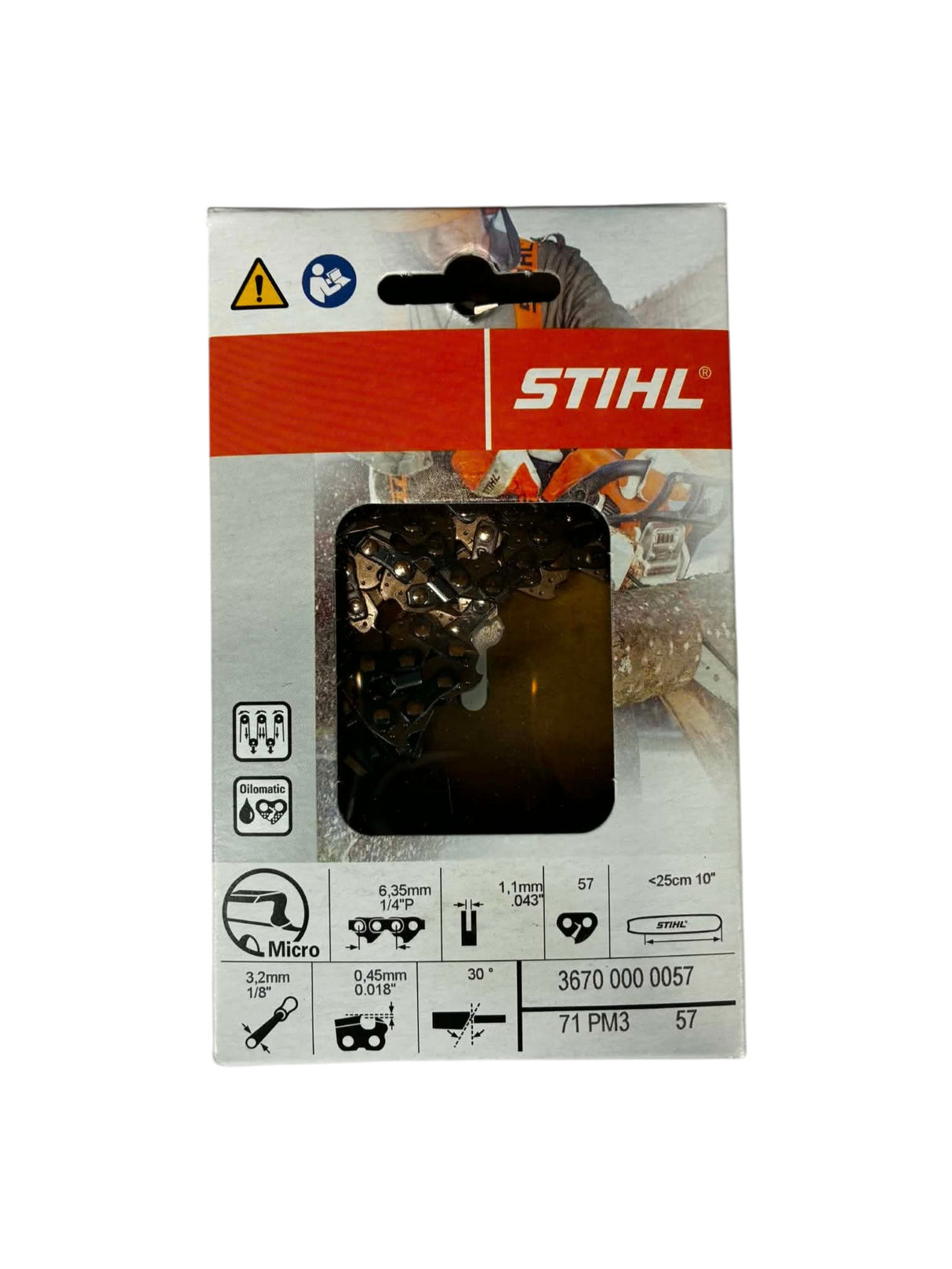 Chaîne STIHL Picco Micro 3 PM3 1/4" P 1,1 mm 57 maillons 36700000057