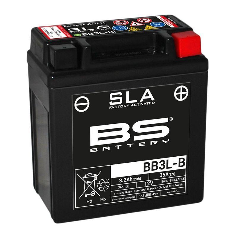 Batterie moto BS Battery BB3L-B 12V 3,2Ah SLA – Activée usine – Sans entretien