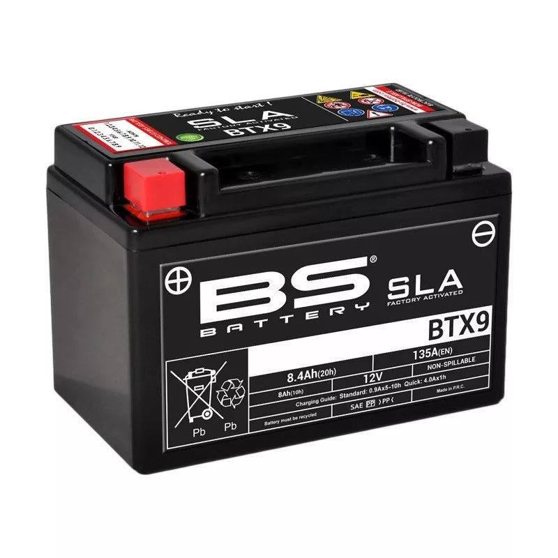 Batterie BS Battery SLA BTX9 – Sans entretien activée usine – Neuve