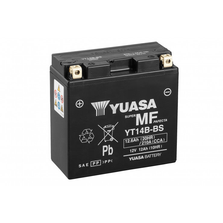 Batterie Yuasa YT14B-BS 12V 12.6Ah 210A – Sans entretien