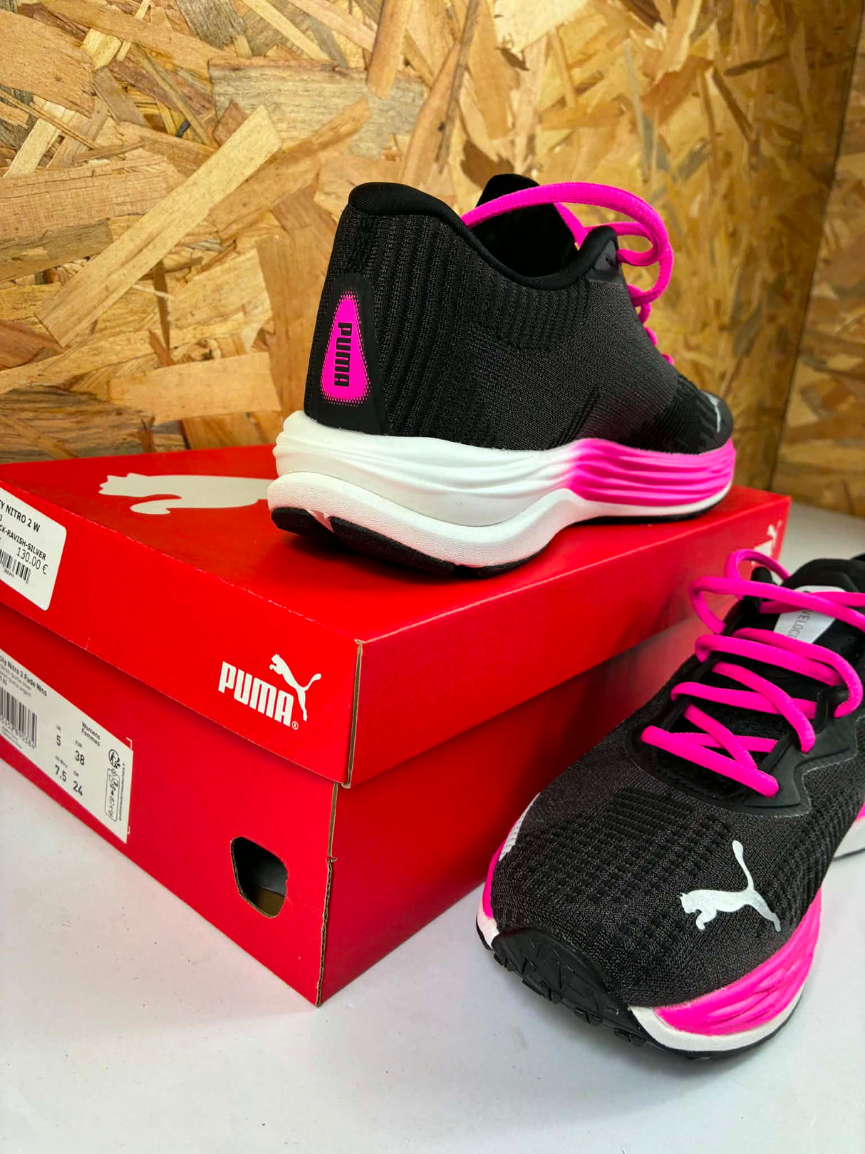 Chaussures Running Puma Velocity Nitro 2 Femme 38 Noir Argent