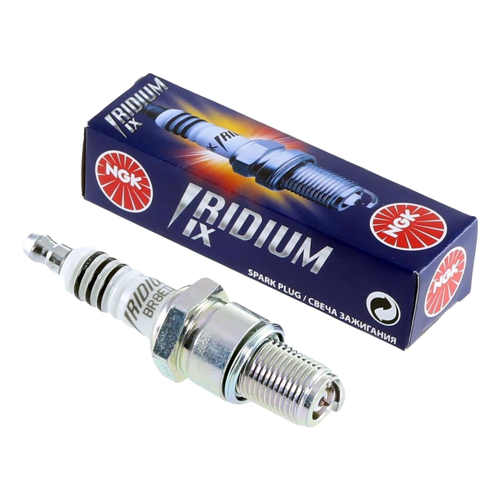 Bougie NGK BR8EIX Iridium IX Moto Scooter Quad 2T 4T Culot Long Filetage 14mm