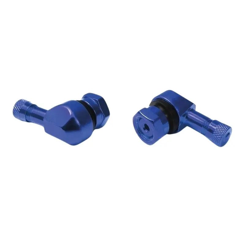 Valve coudée moto Chaft aluminium bleu IN1823