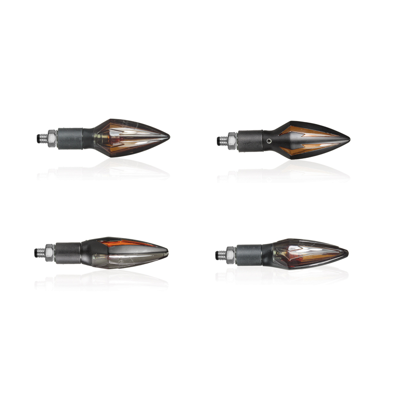 Clignotants Chaft Thunder noir fumé – Homologués CE – Paire – IN1200