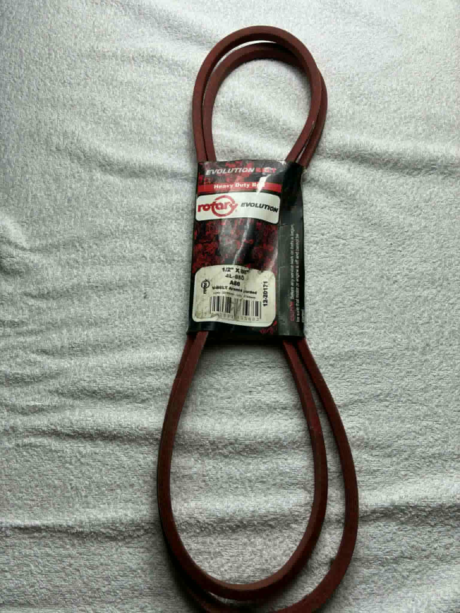 Courroie Rotary Evolution 4L-880 A86 Aramid 1/2 x 88” tondeuse neuve