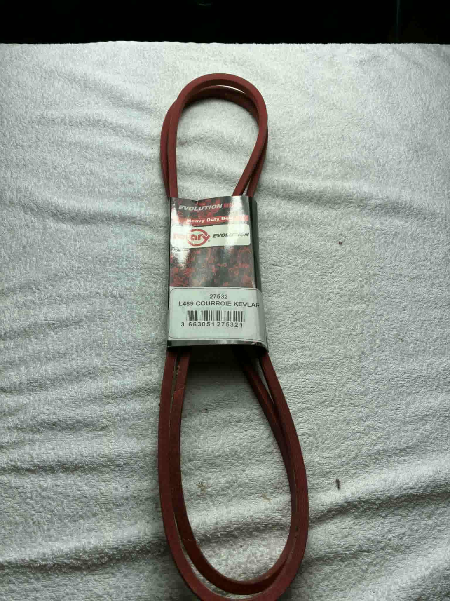Courroie Rotary Evolution L489 Kevlar Heavy Duty tondeuse motoculture neuve