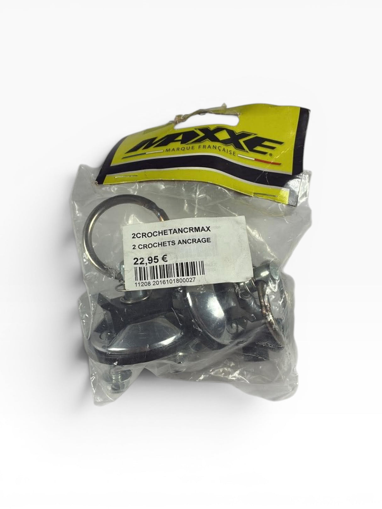 Crochets d'Ancrage MAXXE Aluminium Forgé x2 pour Sangles - Réf. 2CROCHETANCRMAX