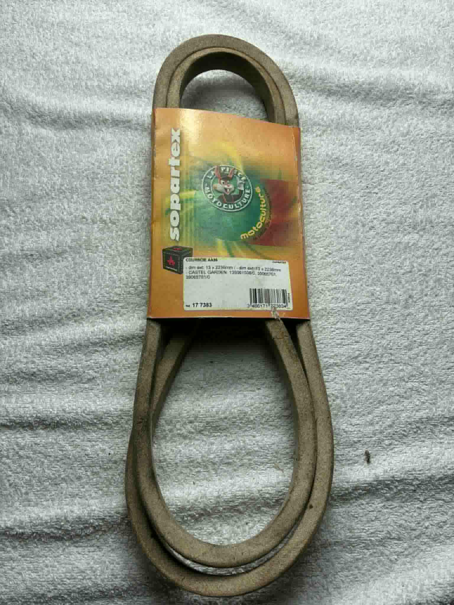Courroie Sopartex AA86 13 x 2236 mm Castel Garden Réf 17 7383 tondeuse neuve