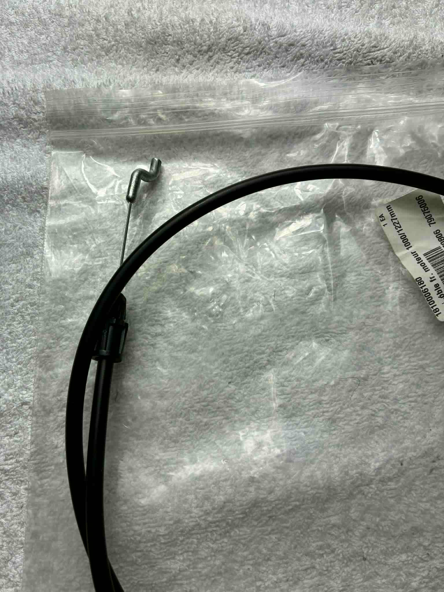 Câble frein moteur origine Castelgarden / GGP réf 181000618/0 – 1227 mm