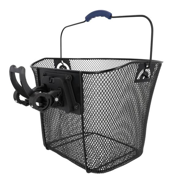 Durca 801533 Fahrradkorb vorne, Metall, grau, 12 l, Lenkerbefestigung 