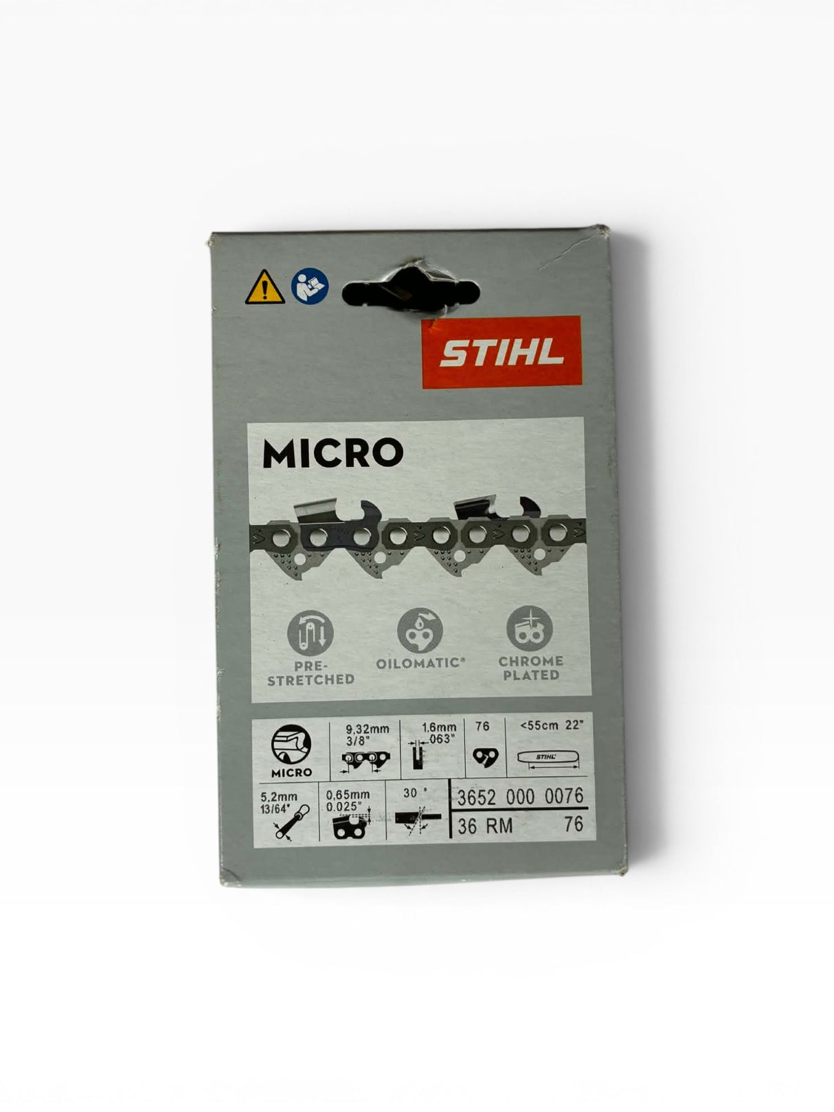 Chaîne STIHL Rapid Micro RM 3/8" 1,6 mm 76 maillons 36520000076