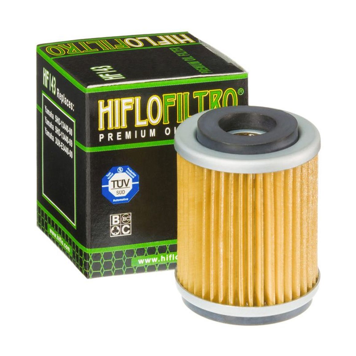 Filtre à huile HifloFiltro HF143 Yamaha TW/XT/SR/Cygnus/TT 125-350 — Neuf