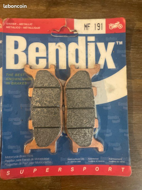 Plaquettes frein Bendix MF191 métal fritté Yamaha TMAX 500 FZ6 XJ6 MT-03