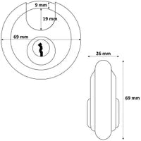 Cadenas antivol remorque / caravane Ø69 mm – Acier galvanisé – Occasion