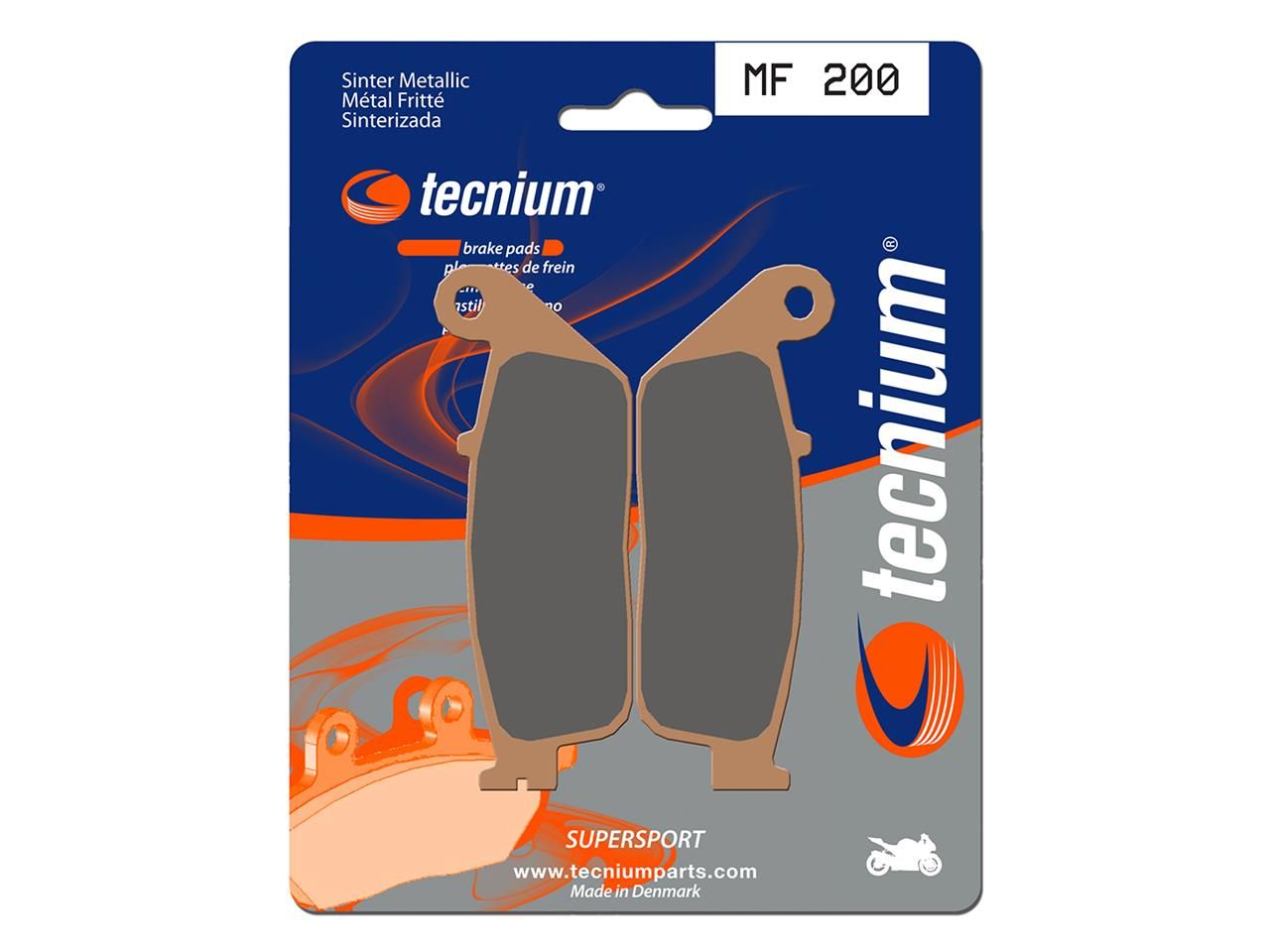 Plaquettes frein avant Tecnium MF200 métal fritté Honda CB500 CB650 NC750