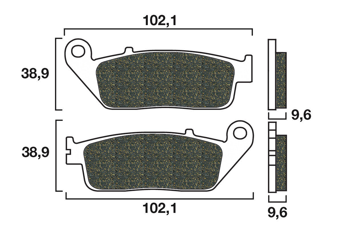 Plaquettes de frein avant moto Brembo 07HO41LA – Métal fritté – Origine constructeur