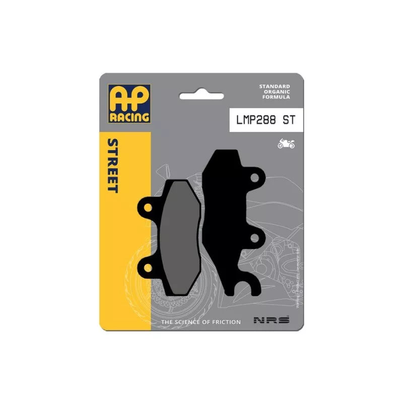 Plaquettes de frein avant & arrière AP Racing LMP288 ST – Neuf – Touring & Commuting – 125cc à 300cc – Honda / Kymco / Daelim / CF Moto / Loncin