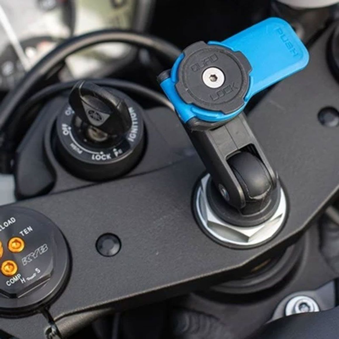 Support smartphone moto Quad Lock tige de fourche QDL0051 – Universel – Noir