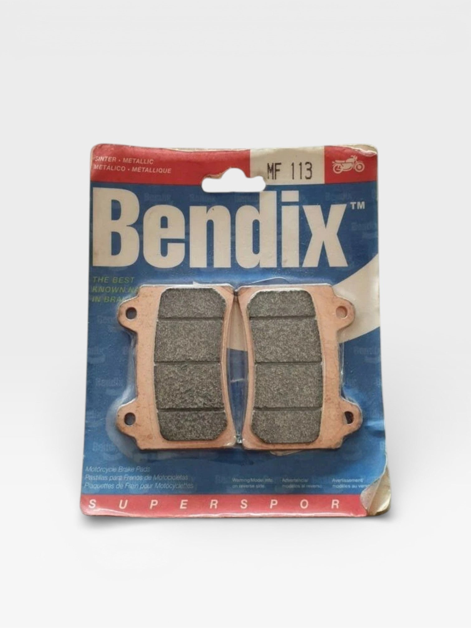 Plaquettes de frein avant Bendix MF113 métal fritté moto – Réf MF113
