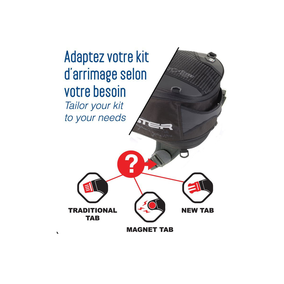 Sacoche Réservoir Bagster Pulse XSR090 MODULO TANK 13 à 17 L Noire