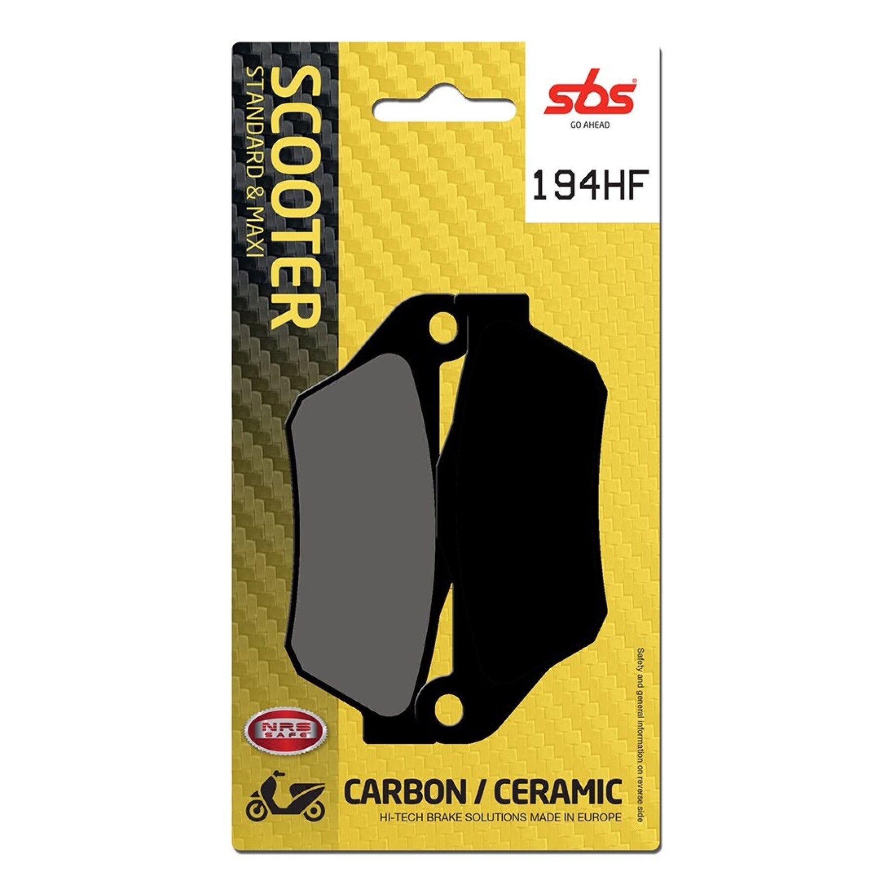 Plaquettes de frein avant scooter SBS HF Ceramic – Yamaha X-Max 125 (2006-2009)