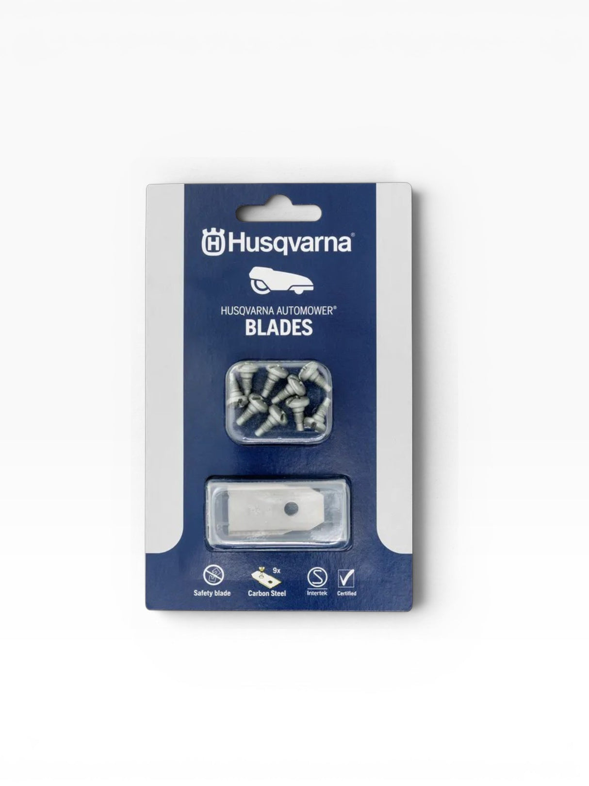 Jeu de 9 lames Husqvarna Automower® en acier carbone avec vis - Pièce d'origine Réf. 577 86 46-03